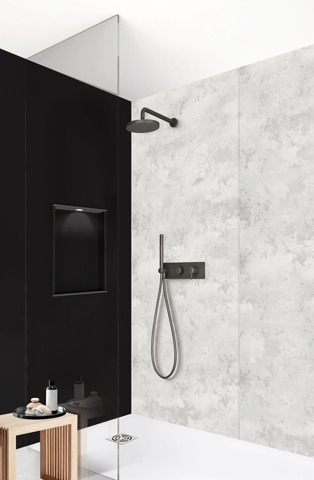 Panneau mural douche Décofast mineral Pierre De Lune design et étanche