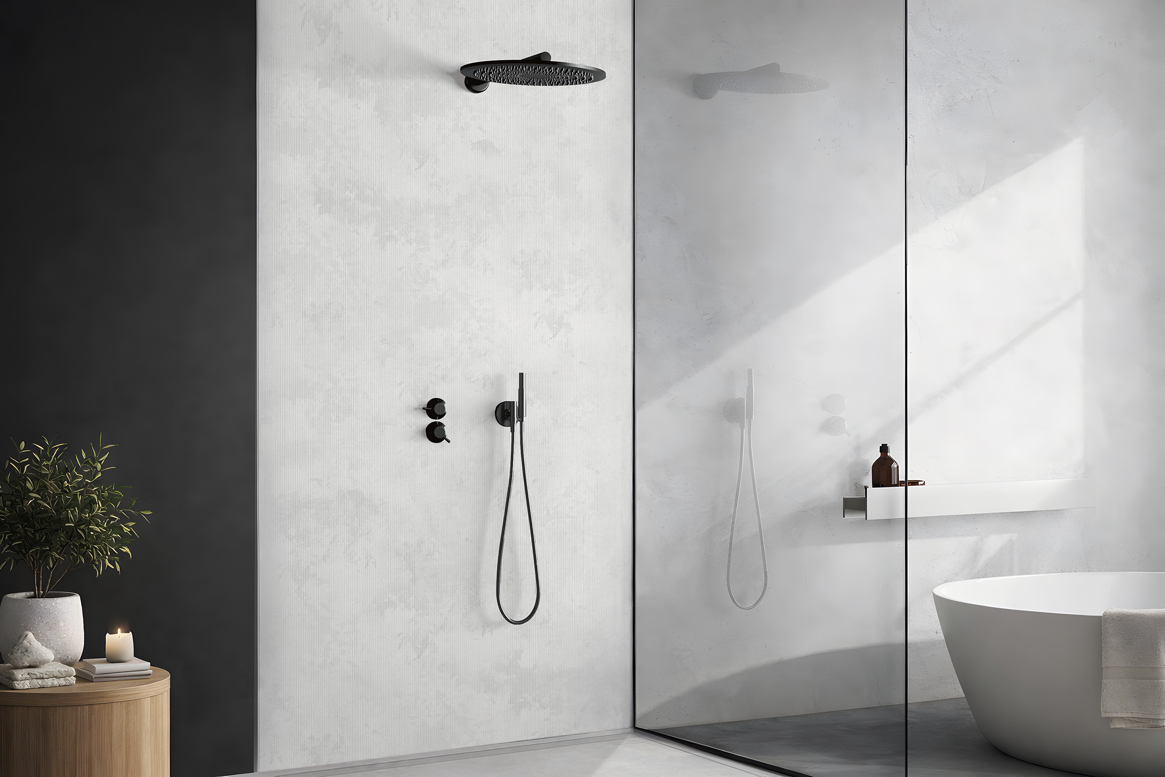 Panneau mural douche Décofast mineral Pierre De Lune Strie design et étanche