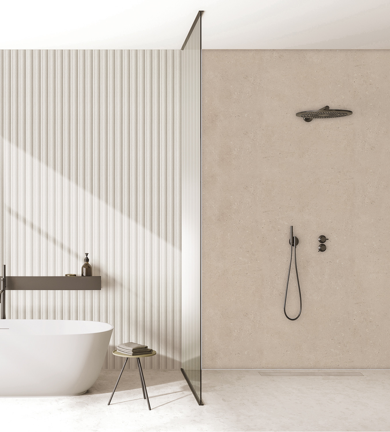 Panneau mural douche Décofast mineral Pierre Du Nil design et étanche