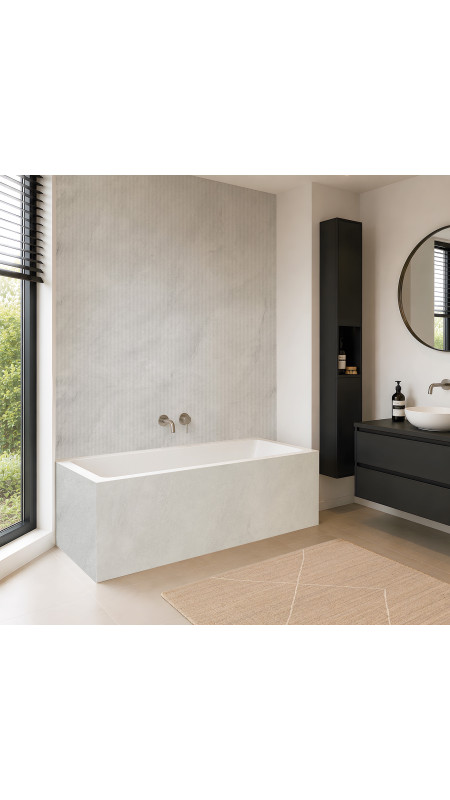 Panneau mural douche Décofast mineral Pierre Grise design et étanche
