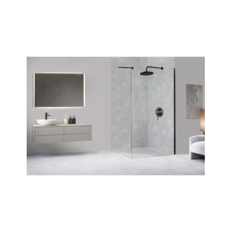 Panneau mural douche Décofast mineral Pierre Grise Geometrique design et étanche