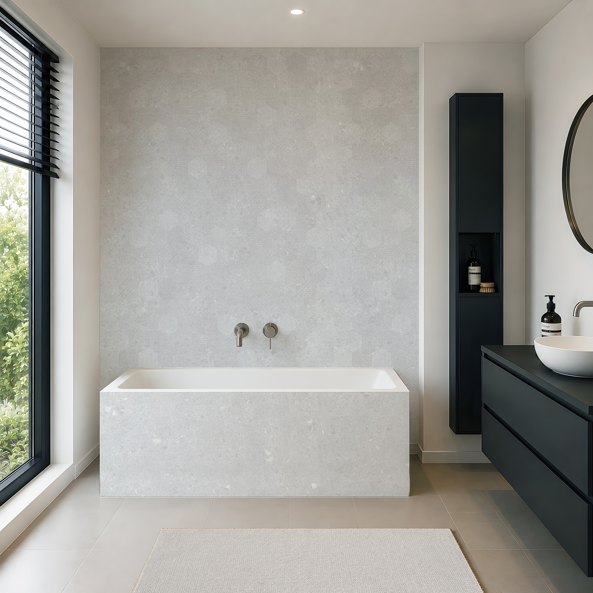 Panneau mural douche Décofast mineral Terrazzo design et étanche