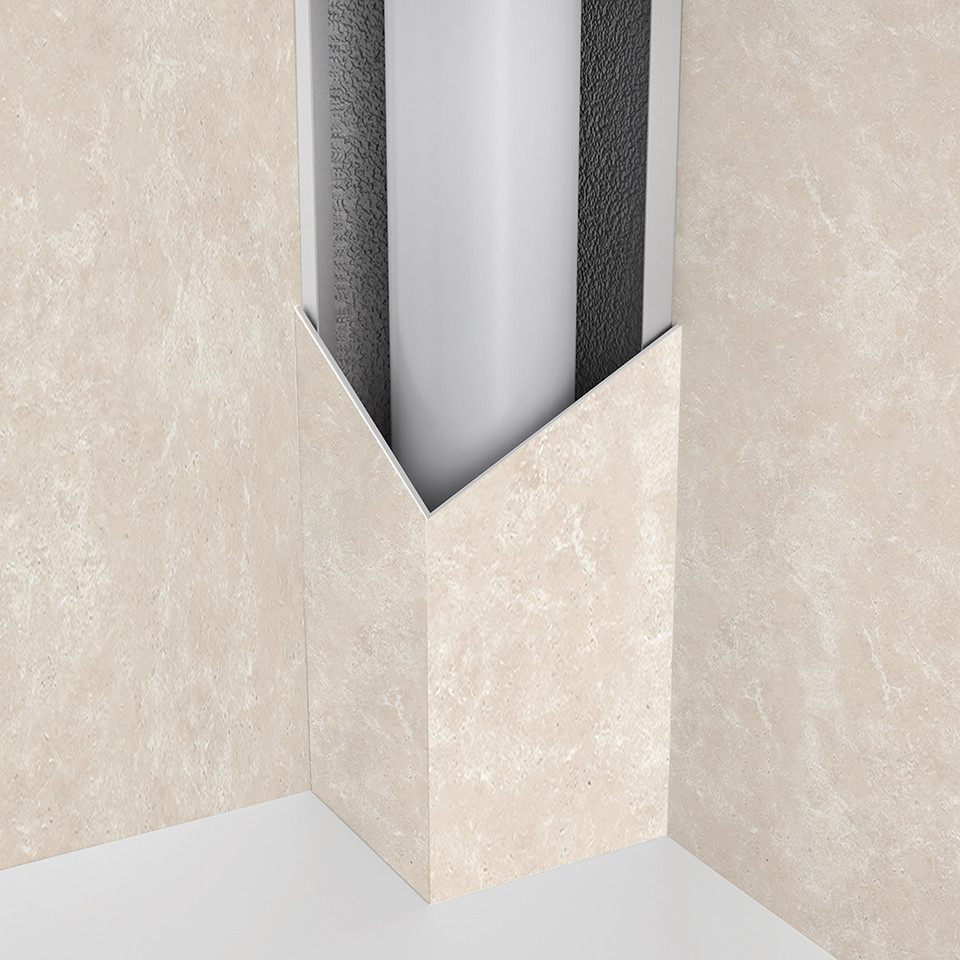 Panneau mural douche Décofast mineral Travertin Clair design et étanche