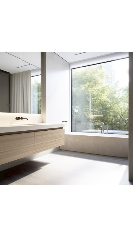 Panneau mural douche Décofast mineral Travertin Clair design et étanche