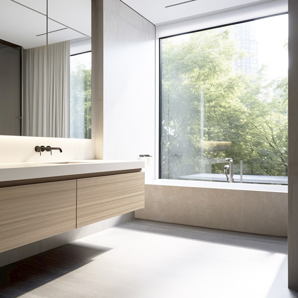 Panneau mural douche Décofast mineral Travertin Clair design et étanche