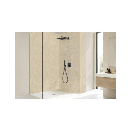 Panneau mural douche Décofast mineral Travertin Clair Floral design et étanche