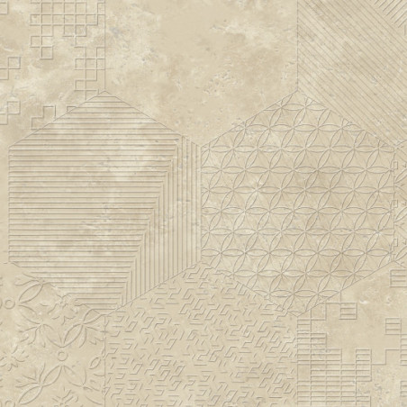 Panneau mural douche Décofast mineral Travertin Clair Geometrique design et étanche