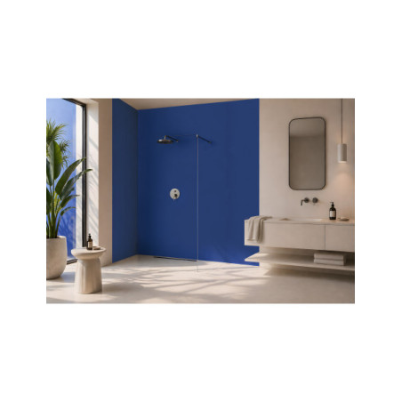 Panneau mural douche Décofast signature margaux keller ab Bleu Majorelle design et étanche