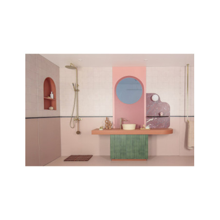 Panneau mural douche Décofast signature margaux keller ab Mix Ciment Listel design et étanche