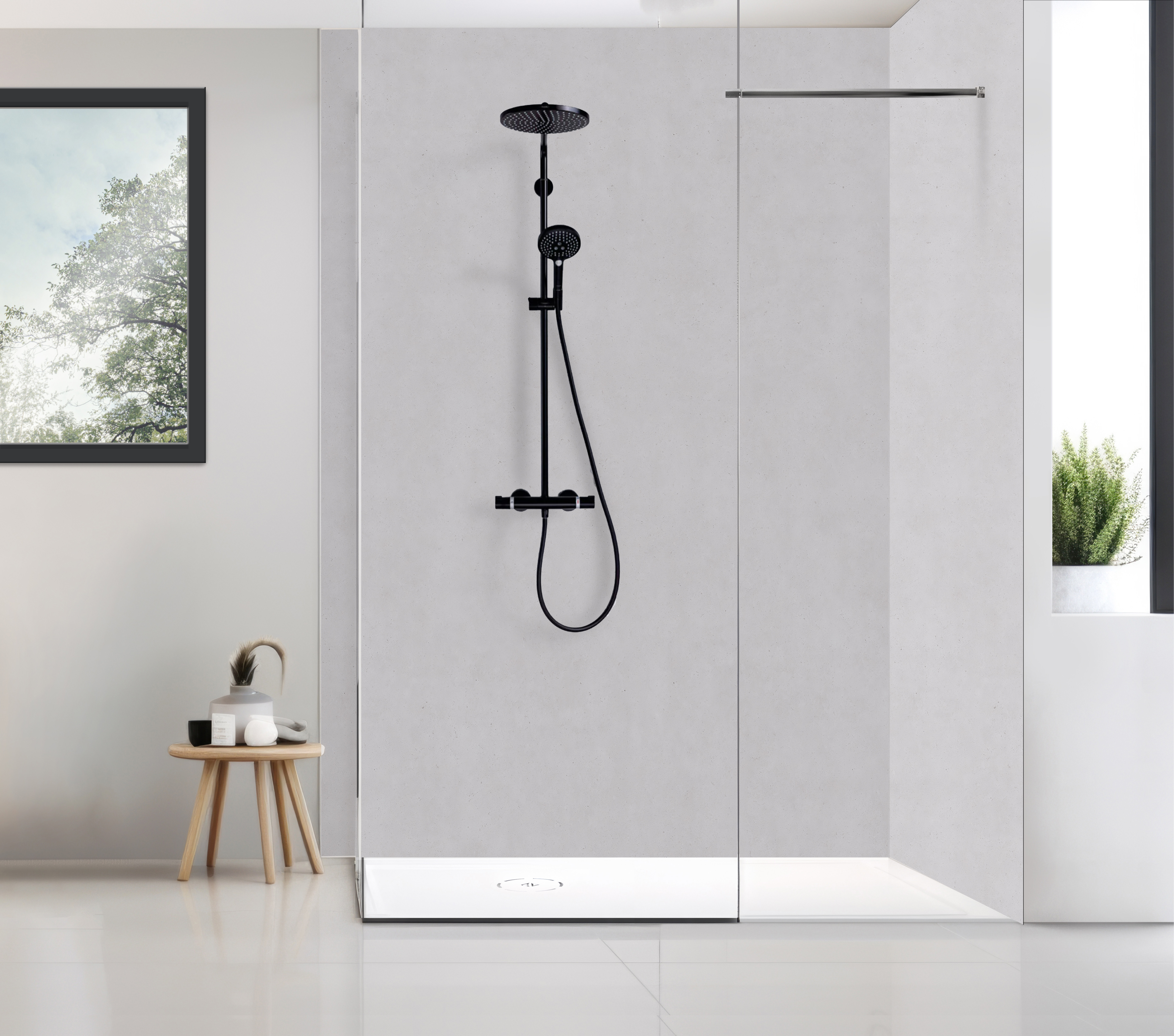 Panneau mural douche Décofast collector Beton Silvero design et étanche
