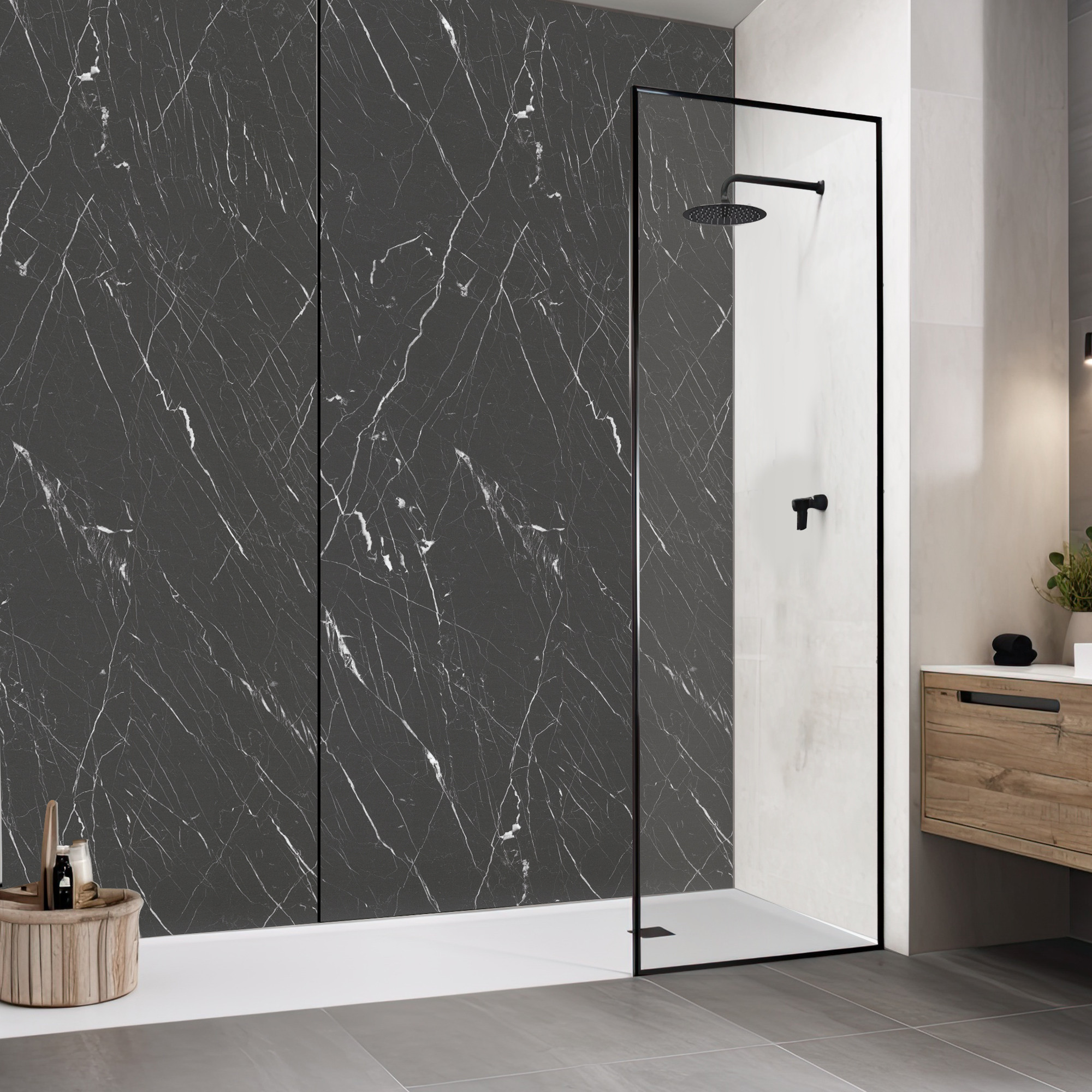 Panneau mural douche Décofast collector Nero design et étanche