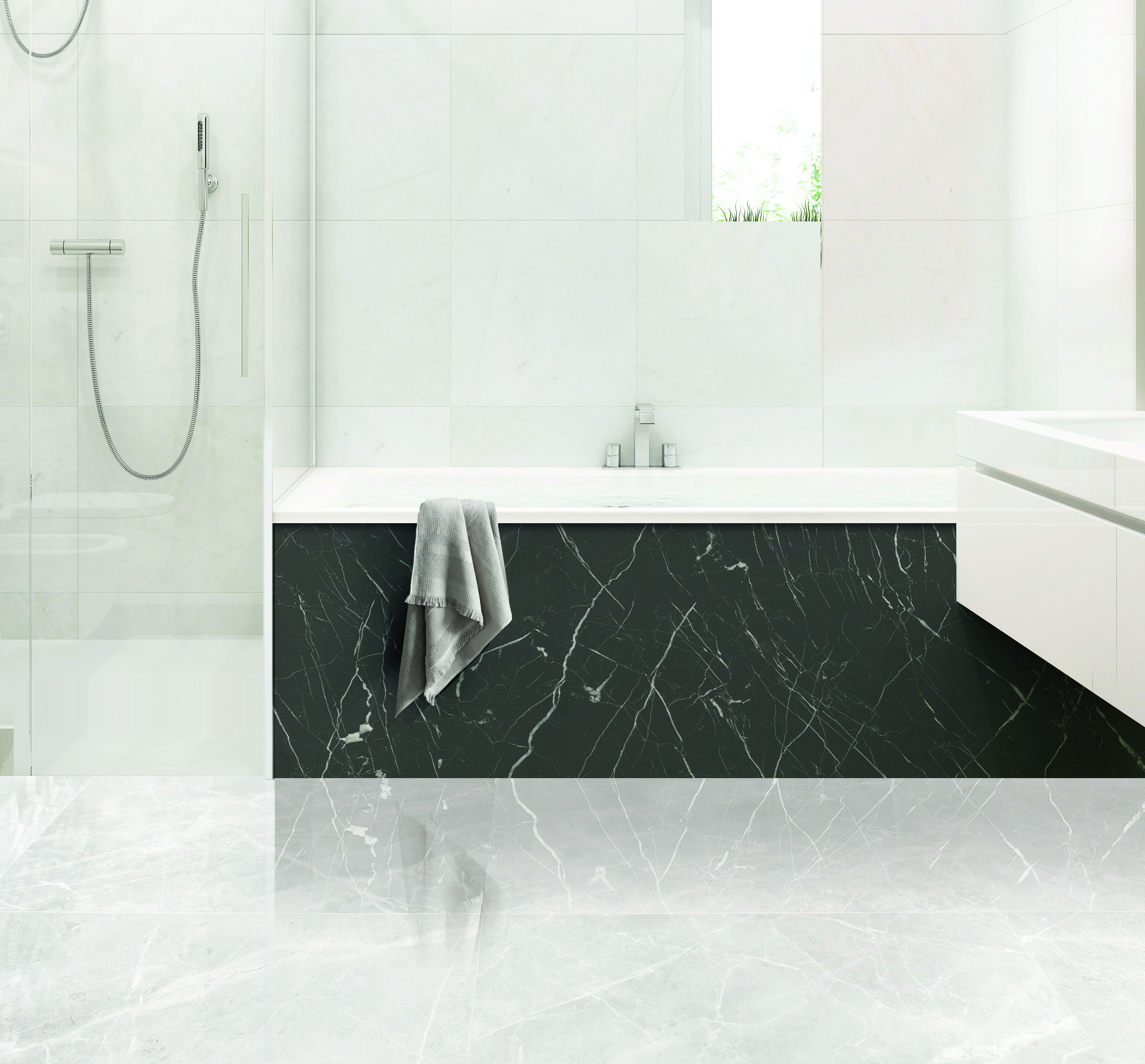 Panneau mural douche Décofast collector Nero design et étanche