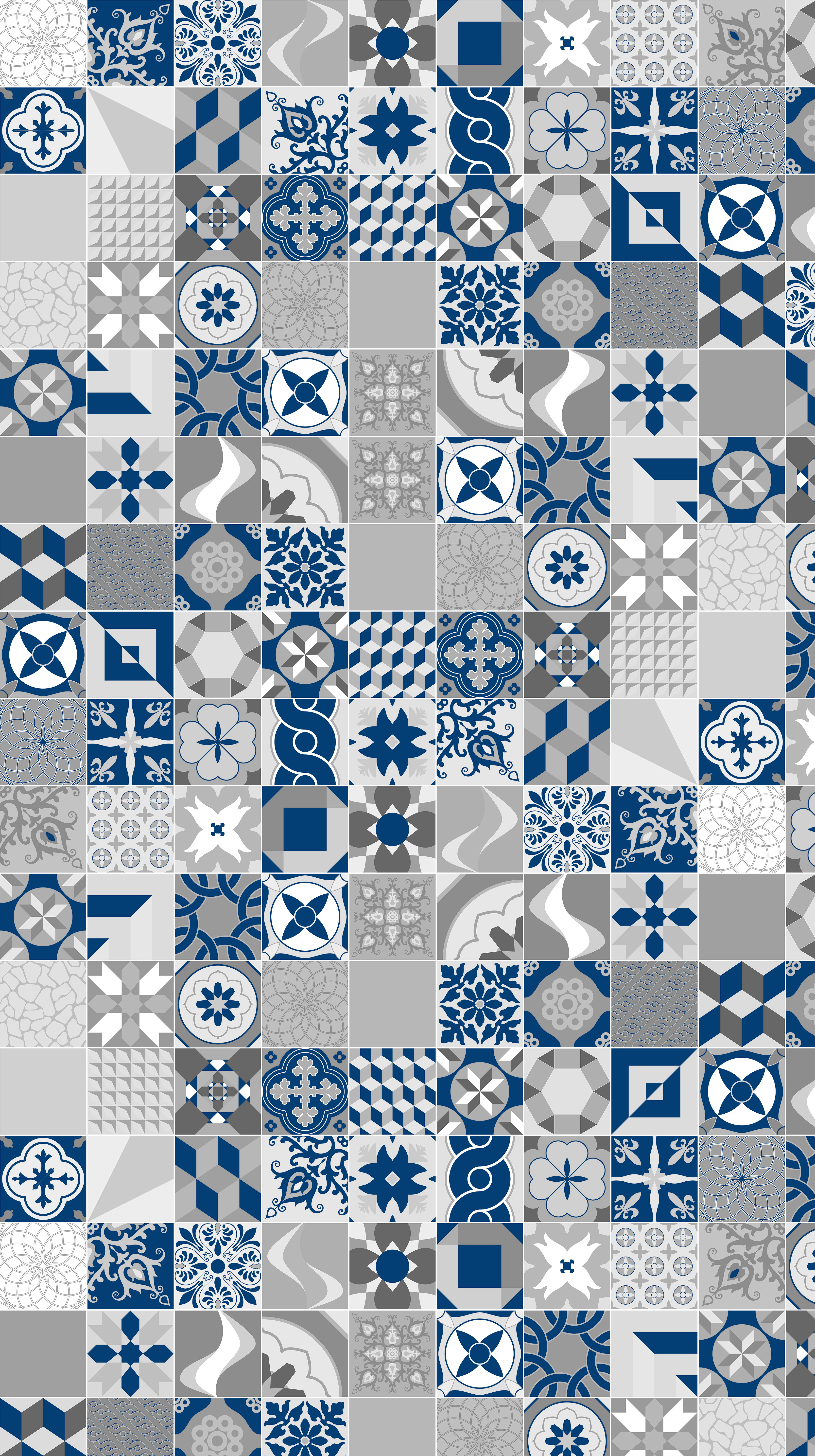 Panneau mural douche Décofast collector Patchwork Bleu design et étanche