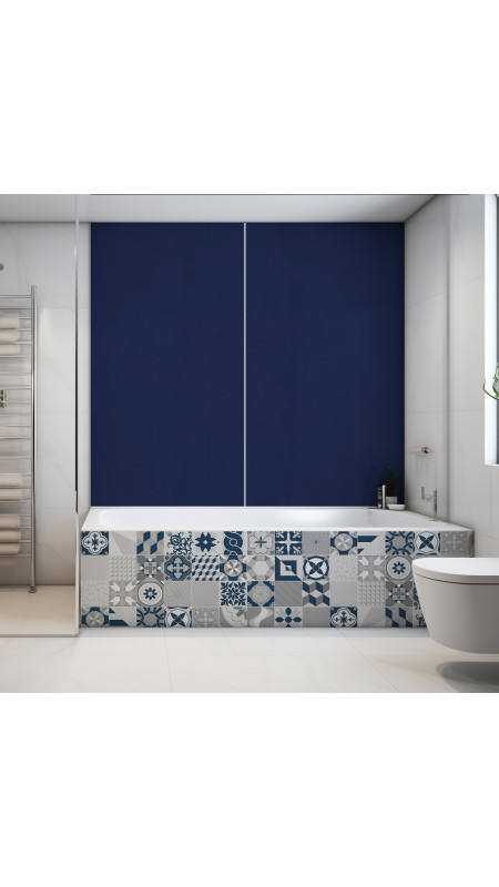 Panneau mural douche Décofast collector Patchwork Bleu design et étanche