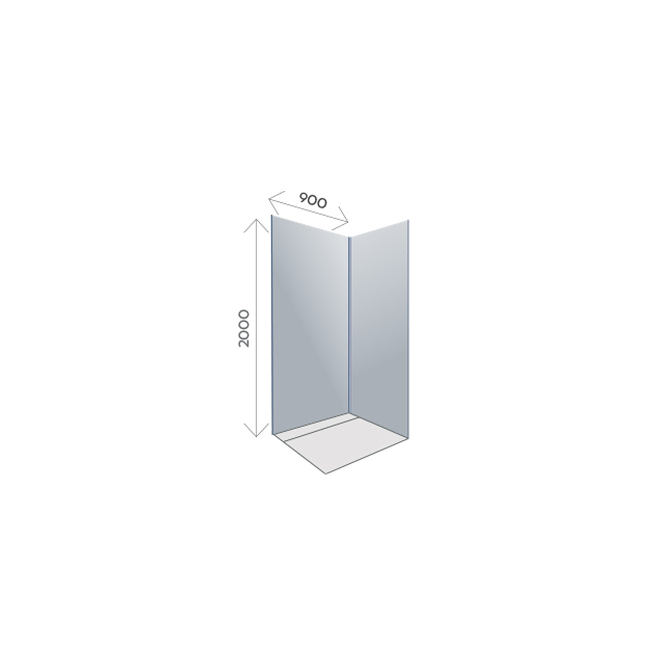 Pack douche Décofast standard 2000x900 mm design et étanche