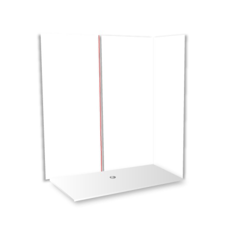Pack douche Décofast extension droit 2000x900 mm design et étanche