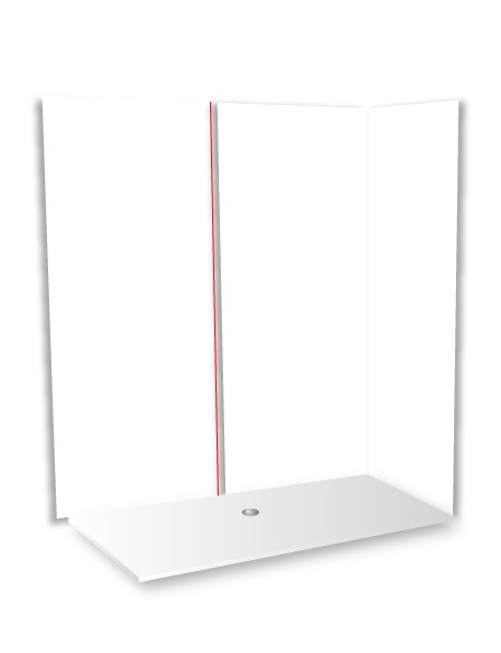 Pack douche Décofast extension droit 2000x900 mm design et étanche