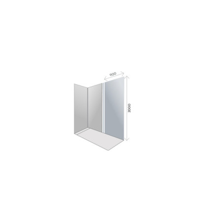 Pack douche Décofast extension droit 2000x900 mm design et étanche