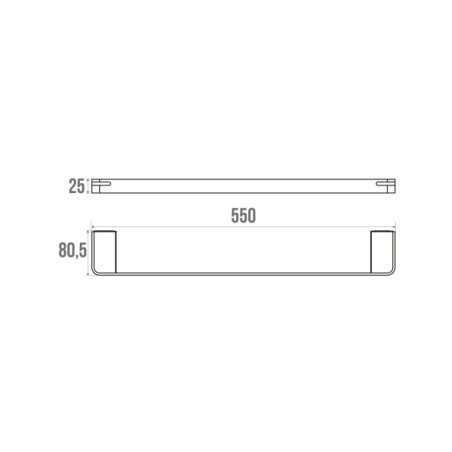 Porte-serviette 1 barre - Ésthétique et de qualité