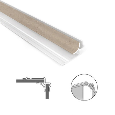 Profilé Décofast angle rentrant pour panneau mural