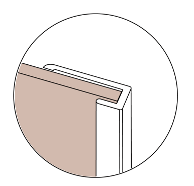 Profilé Décofast angle sortant blanc 2020x10 mm pour panneau mural 6mm