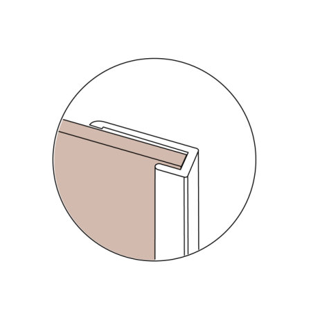 Profilé Décofast angle sortant blanc 2020x10 mm pour panneau mural 6mm