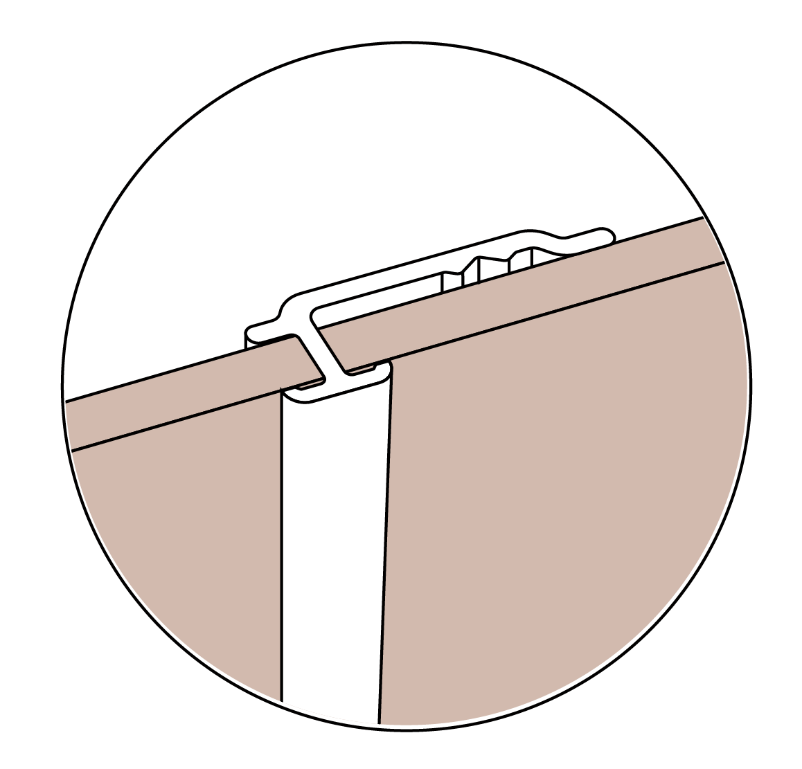 Profilé Décofast angle sortant blanc 2020x10 mm pour panneau mural 6mm