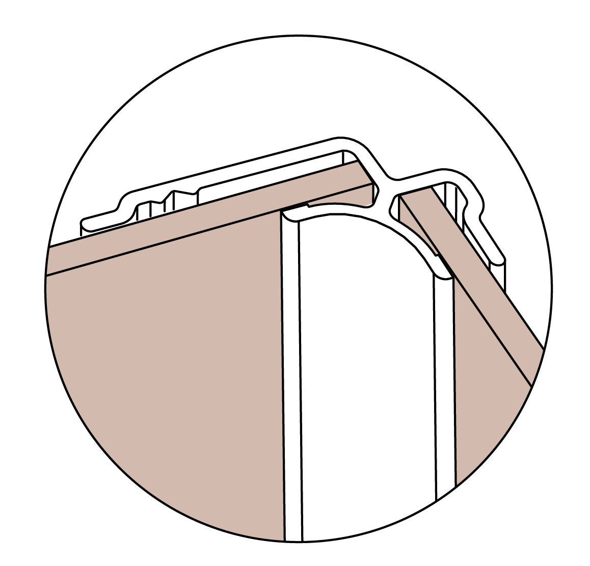 Profilé Décofast angle sortant blanc 2020x10 mm pour panneau mural 6mm