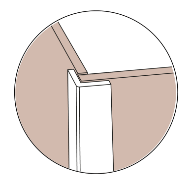 Profile Décofast 6 mm blanc — Angle sortant