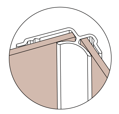 Profile Décofast 6 mm gris — Angle rentrant