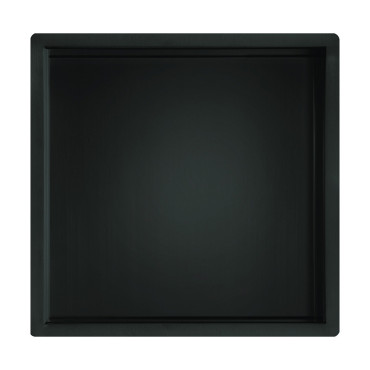 Niche de douche Décofast inox laqué noir 300x300 mm design et étanche