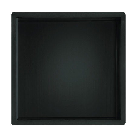 Niche de douche Décofast inox laqué noir 300x300 mm design et étanche