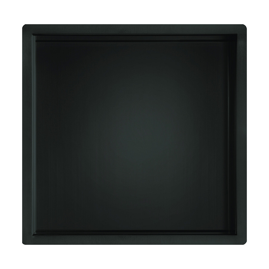 Niche de douche Décofast inox laqué noir 300x300 mm design et étanche