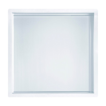 Niche de douche Décofast inox laqué blanc 300x300 mm design et étanche