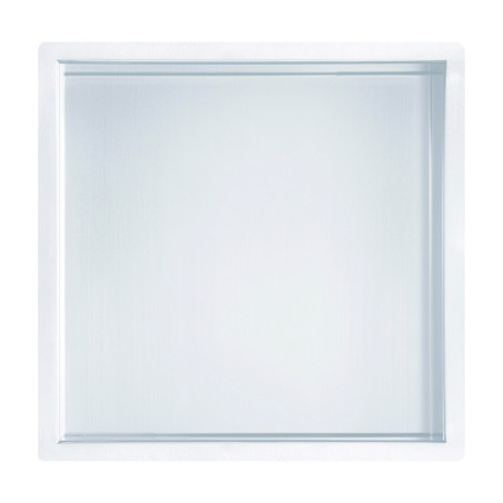 Niche de douche Décofast inox laqué blanc 300x300 mm design et étanche