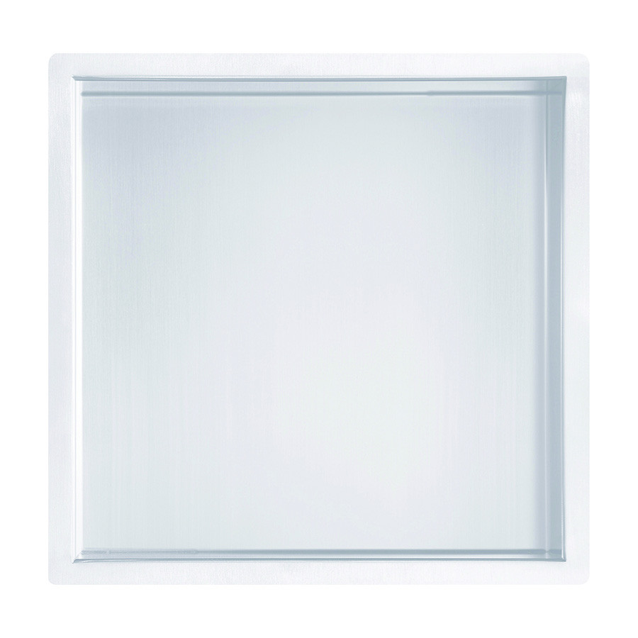 Niche de douche Décofast inox laqué blanc 300x300 mm design et étanche