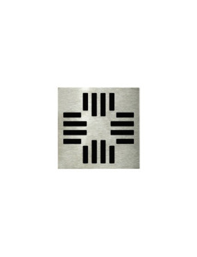 Grille carrée 130x130 Grafic pour bonde Rotaflux 130x130x5 mm - Lazer