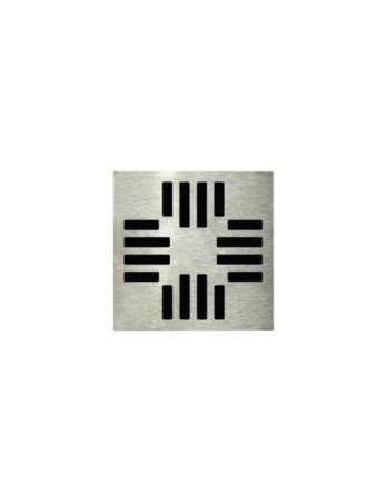 Grille carrée 130x130 Grafic pour bonde Rotaflux 130x130x5 mm - Lazer