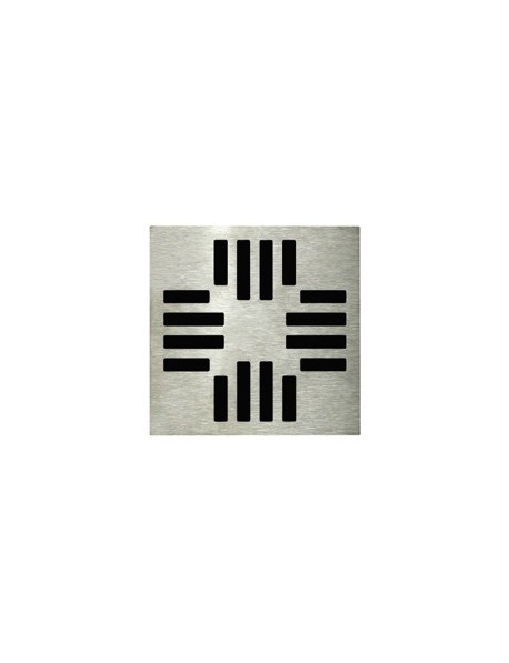 Grille carrée 130x130 Grafic pour bonde Rotaflux 130x130x5 mm - Lazer