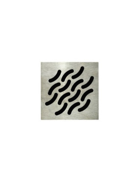 Grille carrée 130x130 Wave pour bonde Rotaflux 130x130x5 mm - Lazer