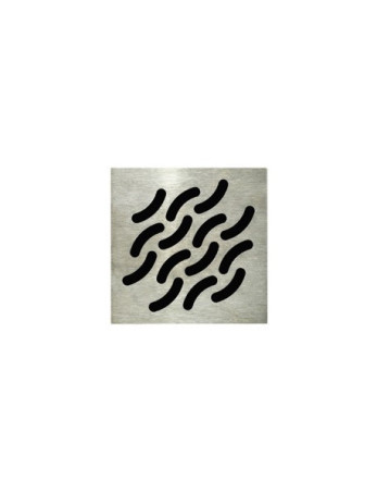 Grille carrée 130x130 Wave pour bonde Rotaflux 130x130x5 mm - Lazer