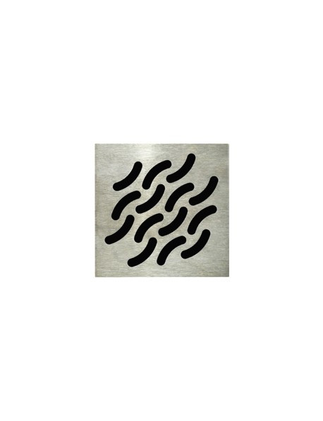 Grille carrée 130x130 Wave pour bonde Rotaflux 130x130x5 mm - Lazer