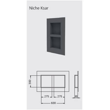 Niche KSAR 600x300 mm - Lazer