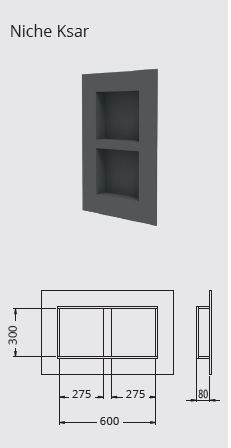 Niche KSAR 600x300 mm - Lazer