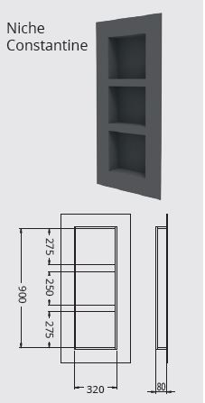 Niche CONSTANTINE 900x300 mm - Lazer