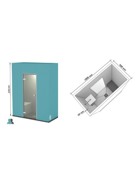 Cabine KASBA 1800x900 mm - Lazer