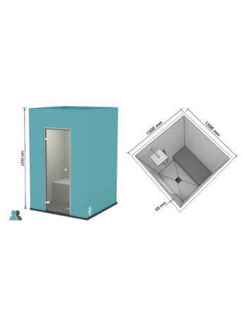 Cabine BOUJAD 1500x1500 mm - Lazer
