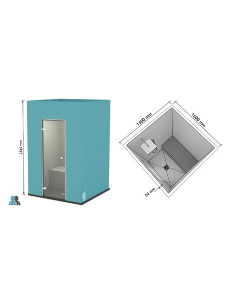 Cabine BOUJAD 1500x1500 mm - Lazer