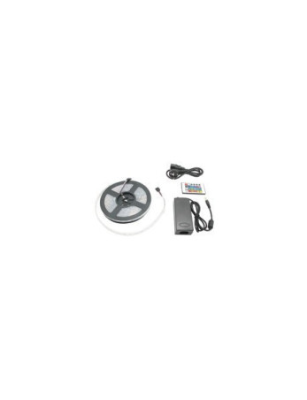 Kit ruban led chromo 5 m 12 V avec transfo + télécommande - Lazer