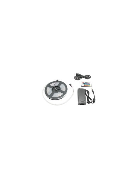 Kit ruban led chromo 5 m 12 V avec transfo + télécommande - Lazer